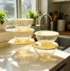 Cute glass household single fruit plate large bowl tableware factory supply new Japanese-style thickened transparent salad bowl Specification image
